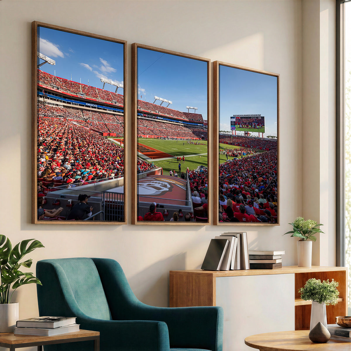 65229-MGV-CV-36X24 - Florida Tampa Raymond James Stadium Wall Art Canvas Print - NFL Football Stadium Print