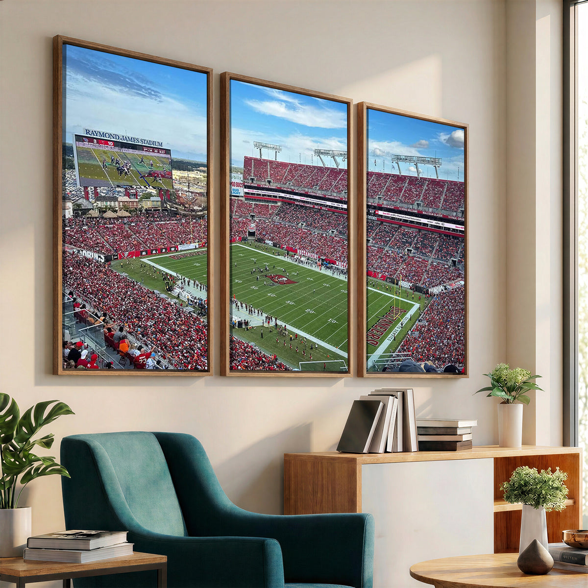 52828-MGV-CV-36X24 - Florida Tampa Raymond James Stadium Wall Art Canvas Print - NFL Football Stadium Print Canvas