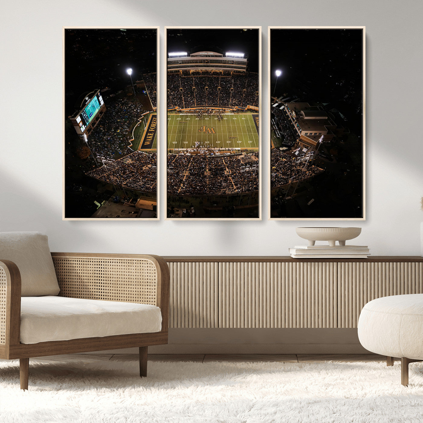 MGV-FC-48X32-3P - Wake Forest University Demon Deacons Canvas Printi, Football Team Print - Winston-Salem Allegacy