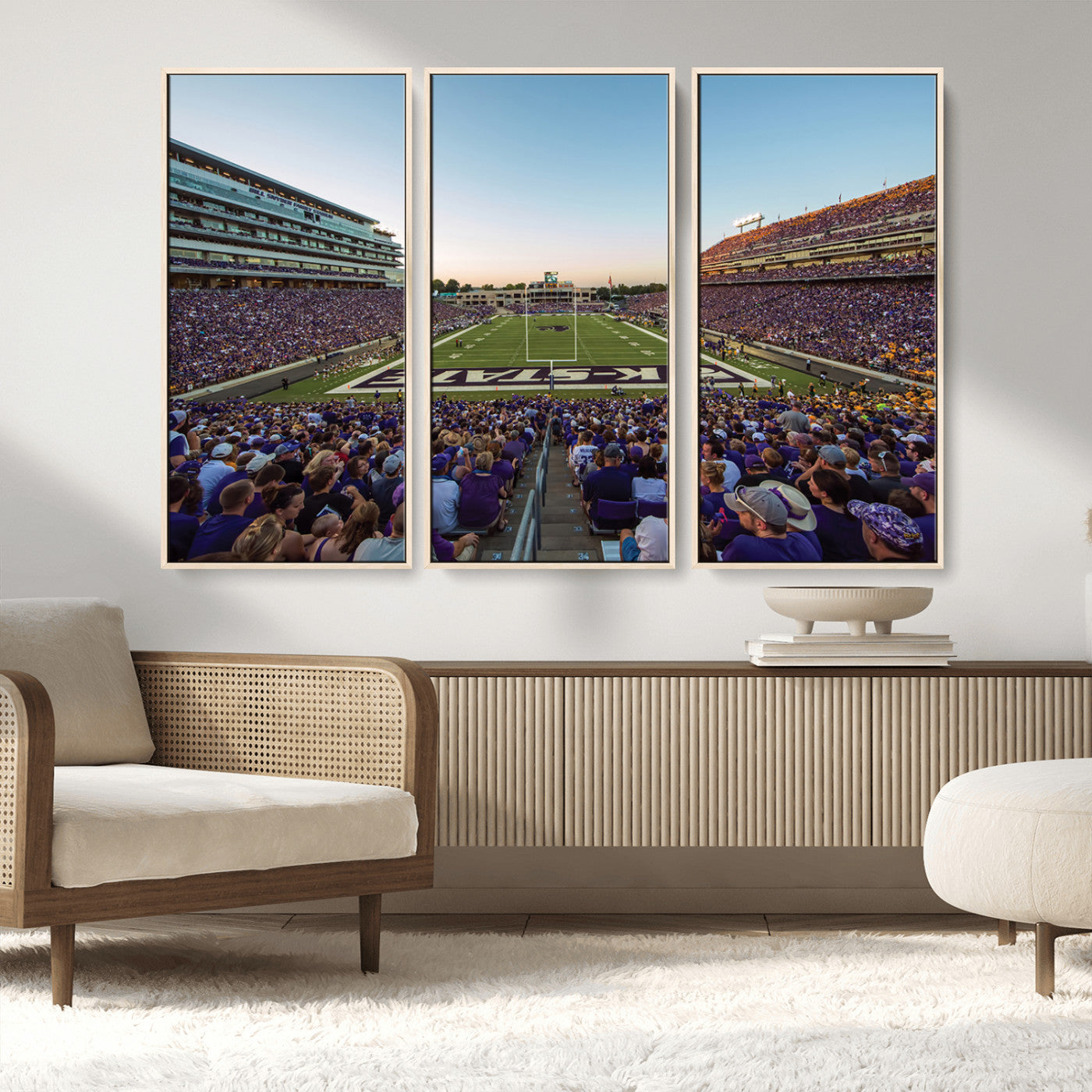 MGV-FC-48X32-3P - Kansas State University Wildcats Football Team Print - Manhattan Bill Snyder Family Football Stadium
