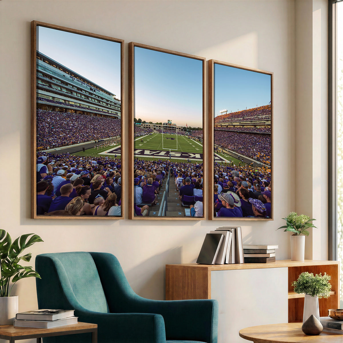 82792-MGV-CV-36X24 - Kansas State University Wildcats Football Team Print - Manhattan Bill Snyder Family Football Stadium