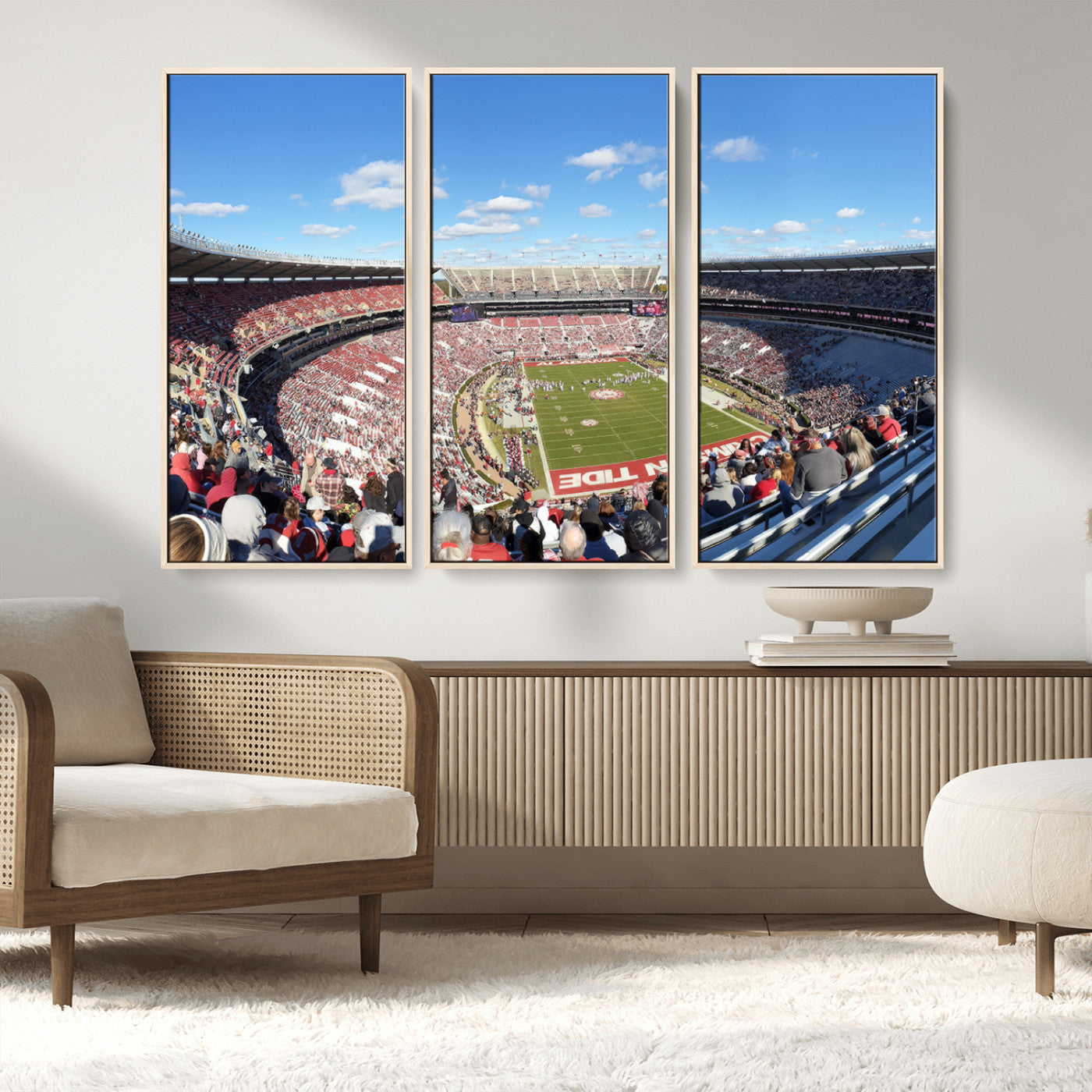 MGV-FC-48X32-3P - University of Alabama Crimson Tide Print Wall Art - Tuscaloosa Bryant-Denny Stadium Wall Art Canvas