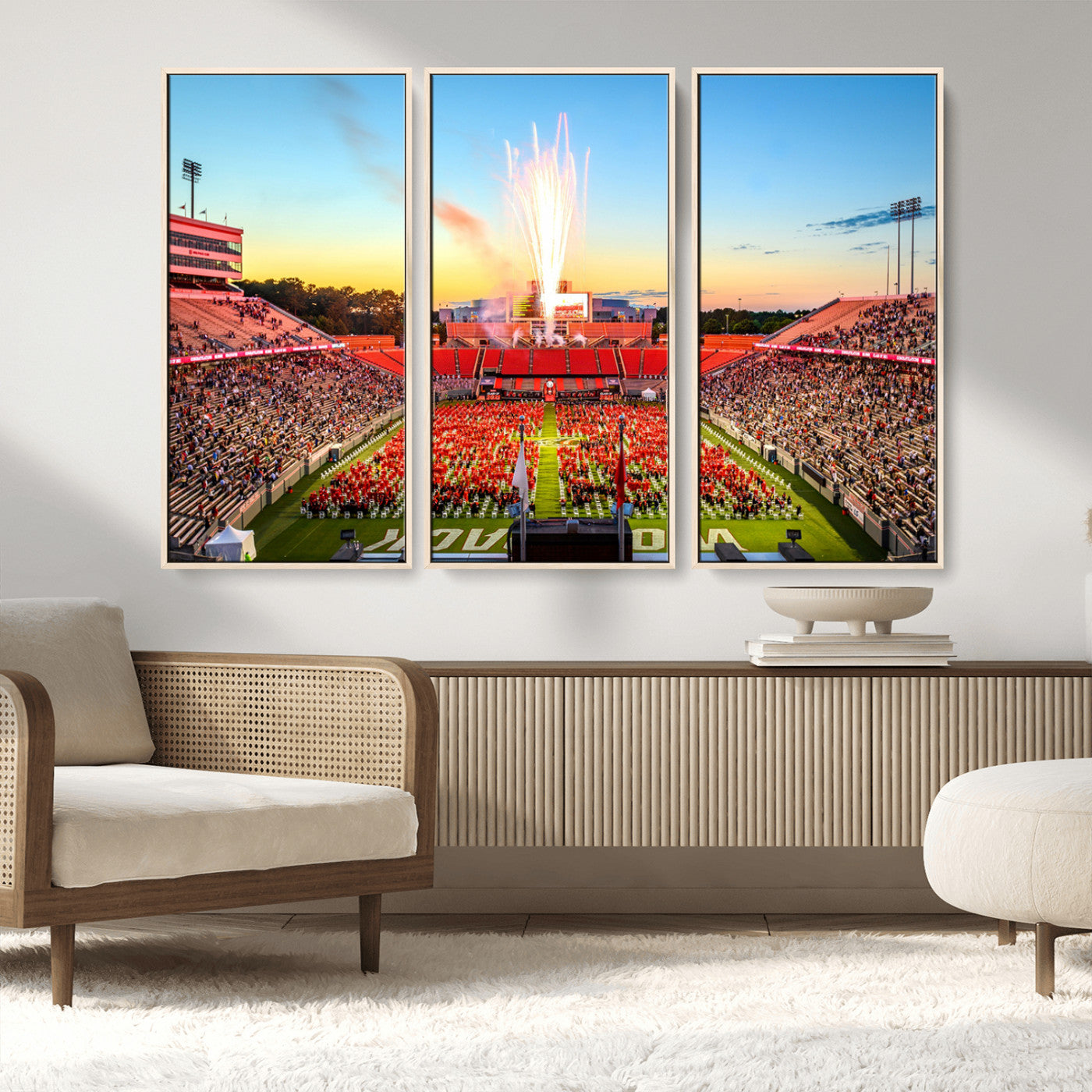 MGV-FC-48X32-3P - North Carolina State University Canvas Print, North Carolina State University Wolfpack Football Team