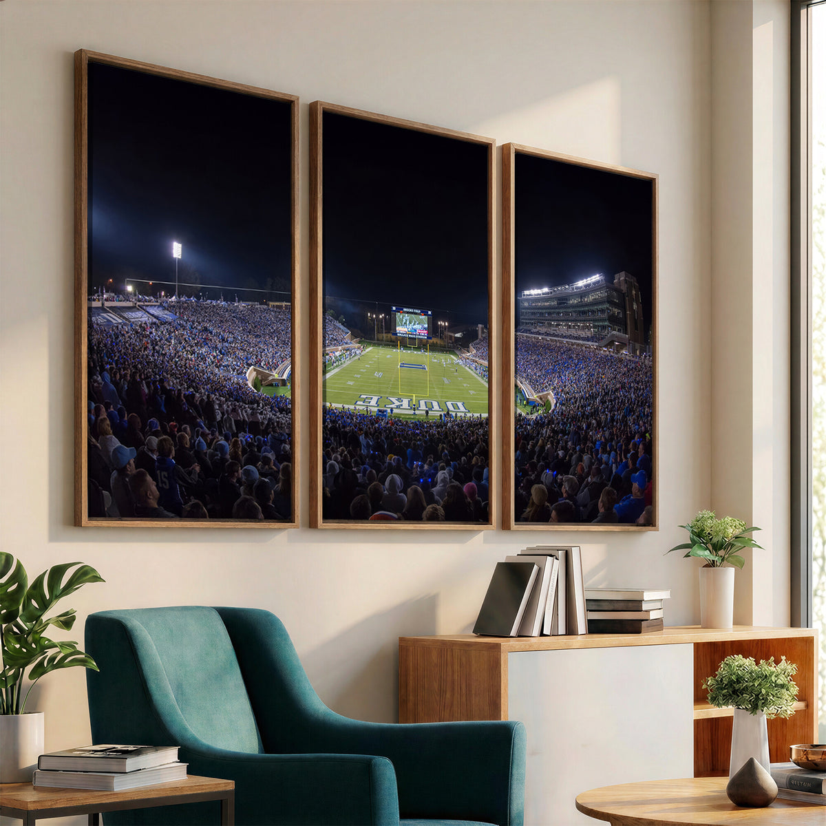 21070-MGV-CV-36X24 - Duke University Blue Devils Football Team Print - Durham Wallace Wade Stadium Wall Art Canvas Print