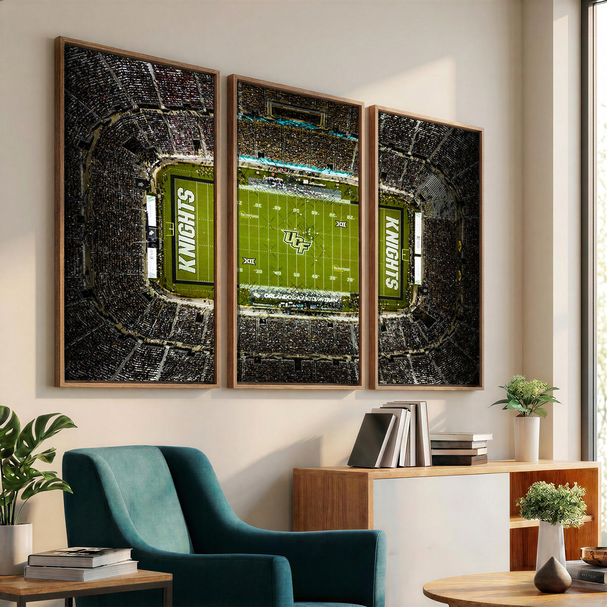 58050-MGV-CV-36X24 - UCF Knights Football Team Print - Orlando FBC Mortgage Stadium Wall Art, UCF Knights Canvas Print
