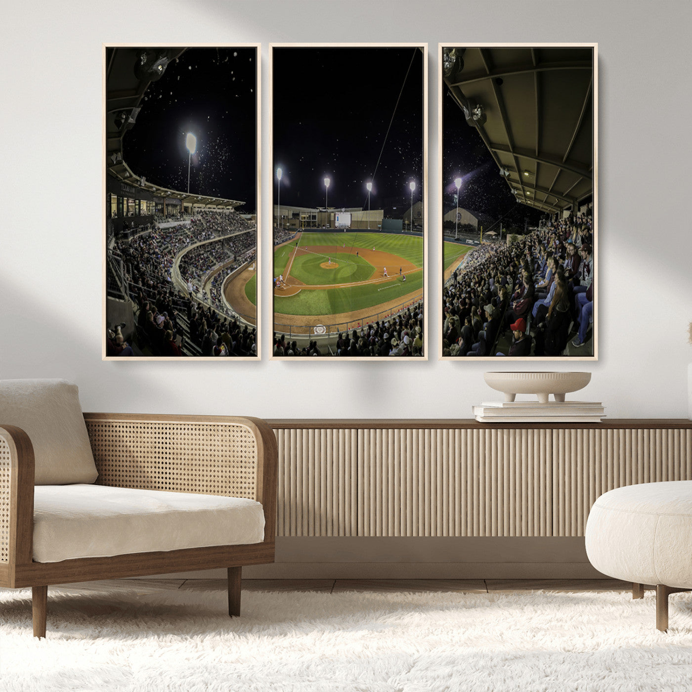 MGV-FC-48X32-3P - Olsen Field at Blue Bell Park - Texas A&M Aggies Baseball Stadium Wall Art Canvas Print