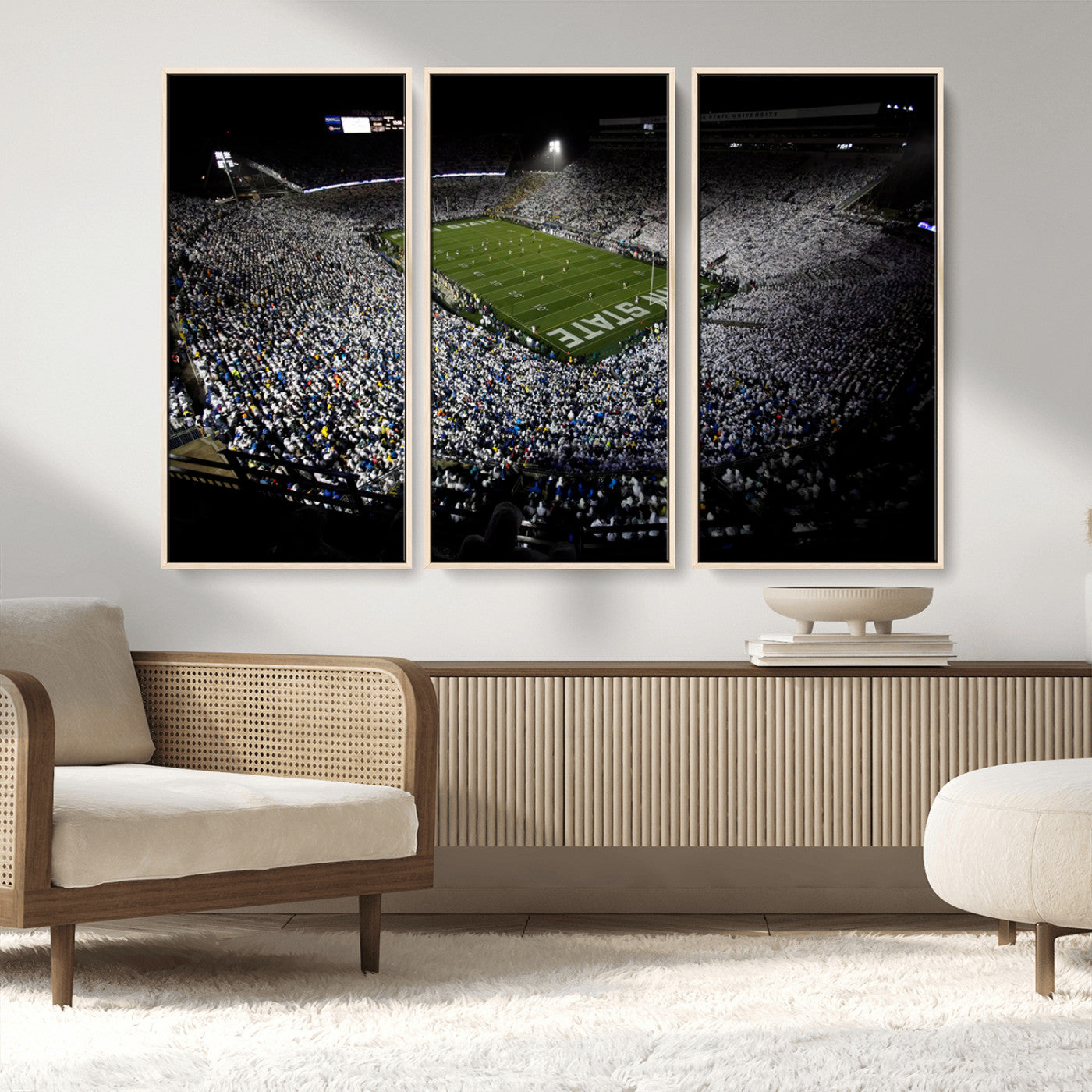 MGV-FC-48X32-3P - Penn State Football Stadium Wall Art - Beaver Stadium Canvas Print