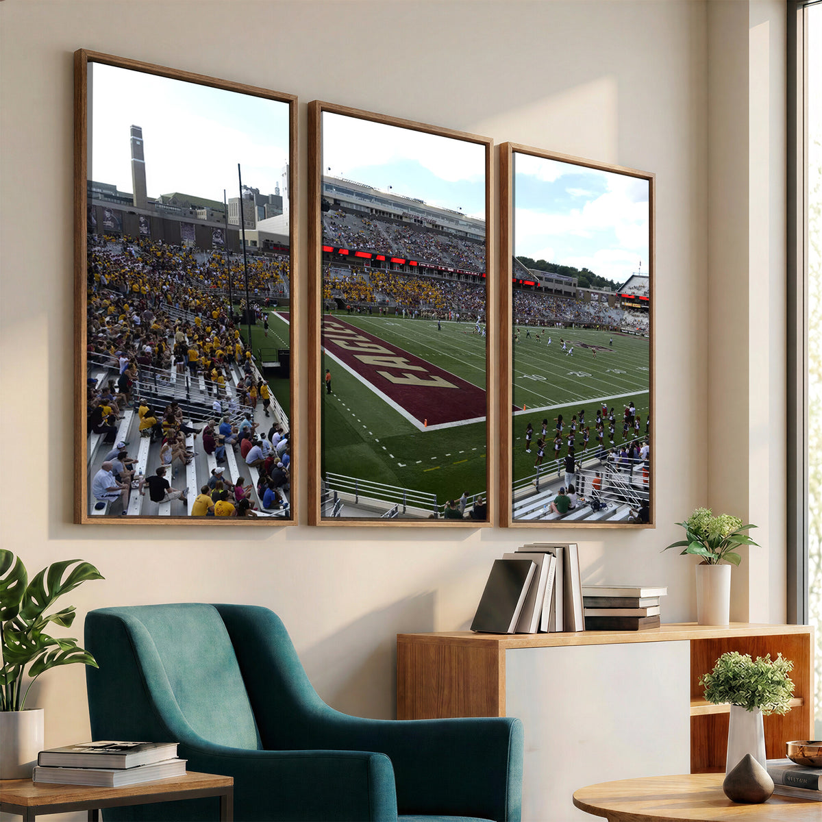61503-MGV-CV-36X24 - Boston College Eagles Football Team Print - Boston Alumni Stadium Wall Art Canvas Print
