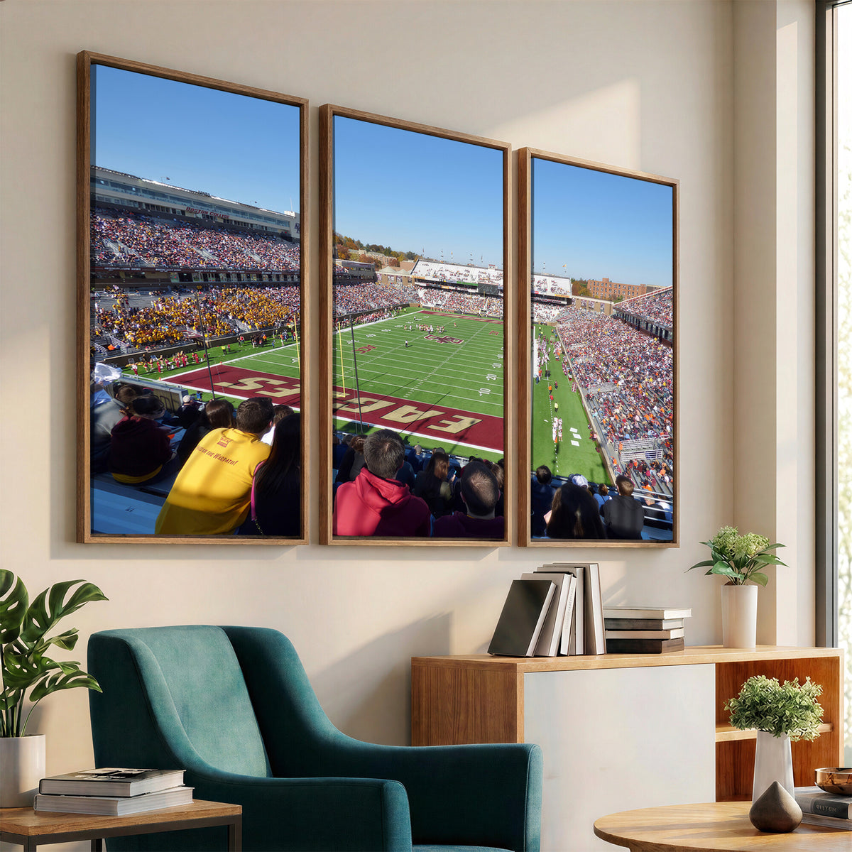 78117-MGV-CV-36X24 - Boston College Eagles Football Team Print - Boston Alumni Stadium Wall Art Canvas Print