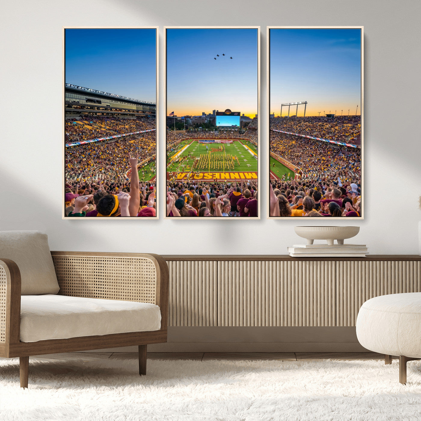 MGV-FC-48X32-3P - University of Minnesota Golden Gophers Art Print, Football Team Print - Minneapolis Huntington Bank