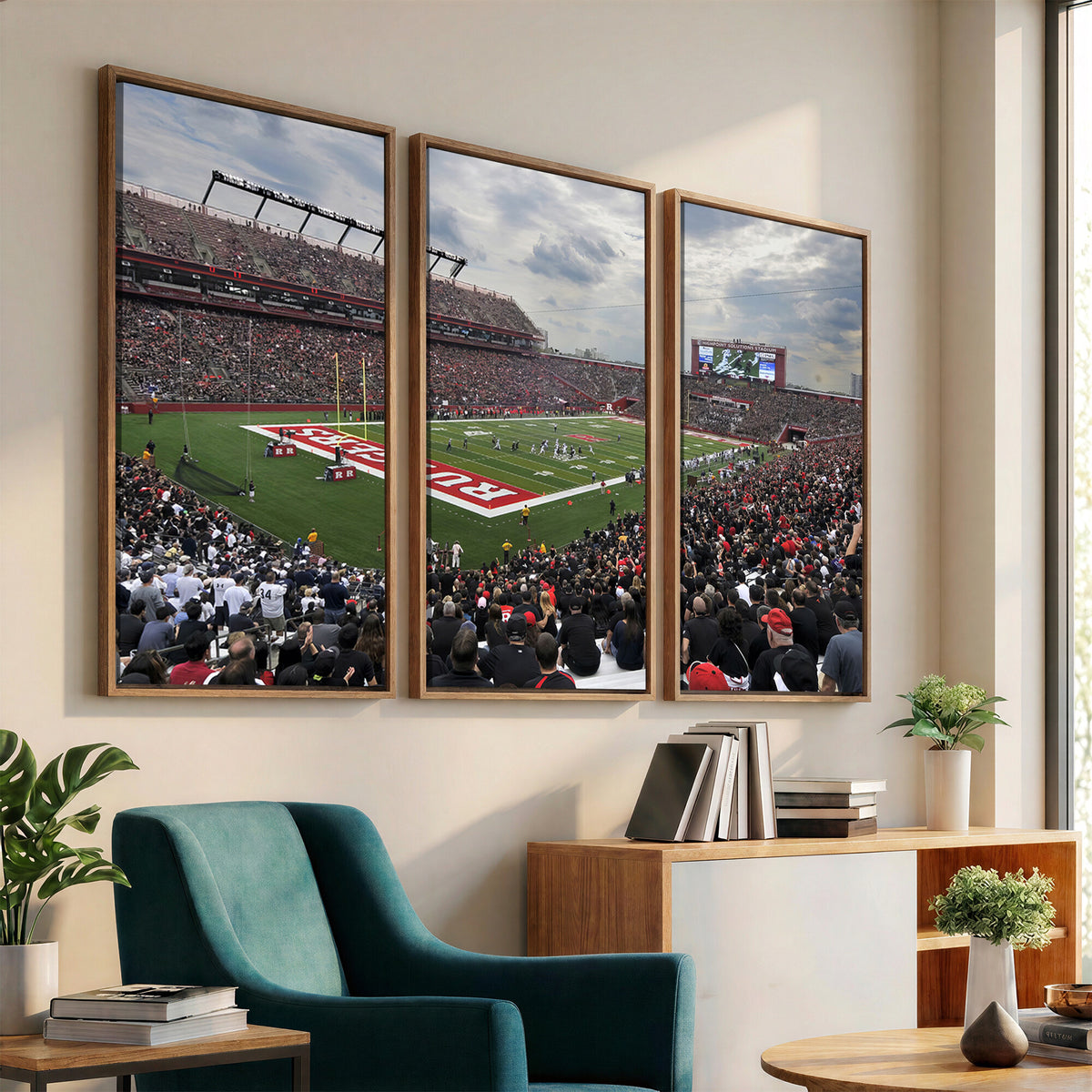 66777-MGV-CV-36X24 - Rutgers Scarlet Knights Football Team Print, SHI Stadium