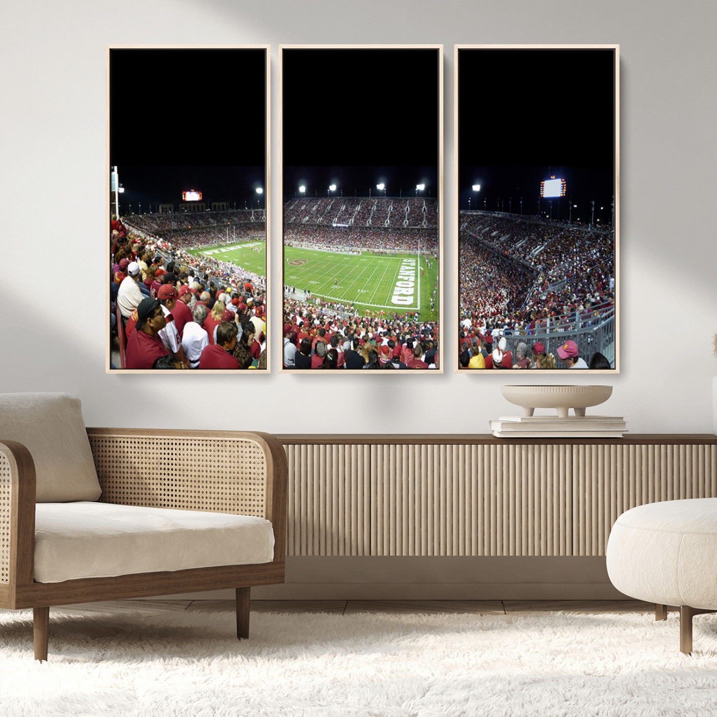 MGV-FC-48X32-3P - Stanford University Cardinal Football Team Print - Stanford Stadium Wall Art Canvas Print