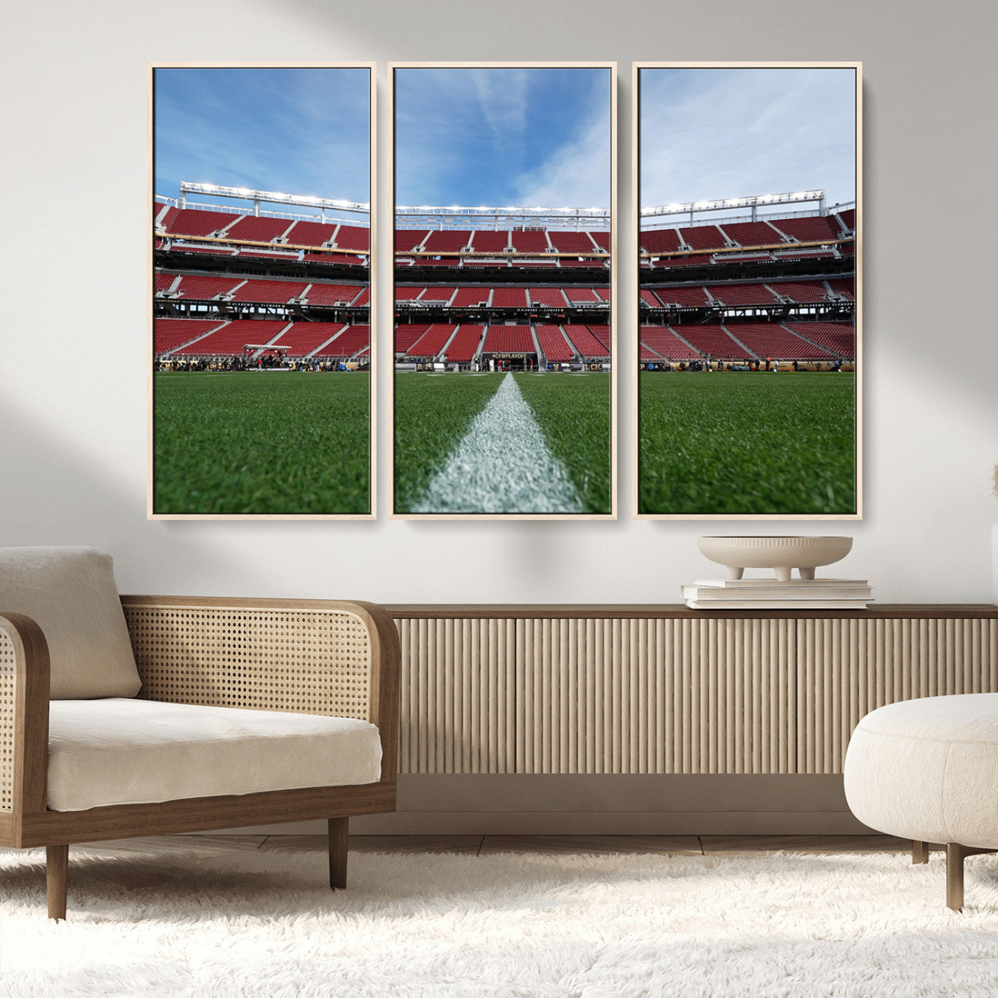 MGV-FC-48X32-3P - University of Tulsa Golden Hurricane Football Team Print - Tulsa H.A. Chapman Stadium Wall Art