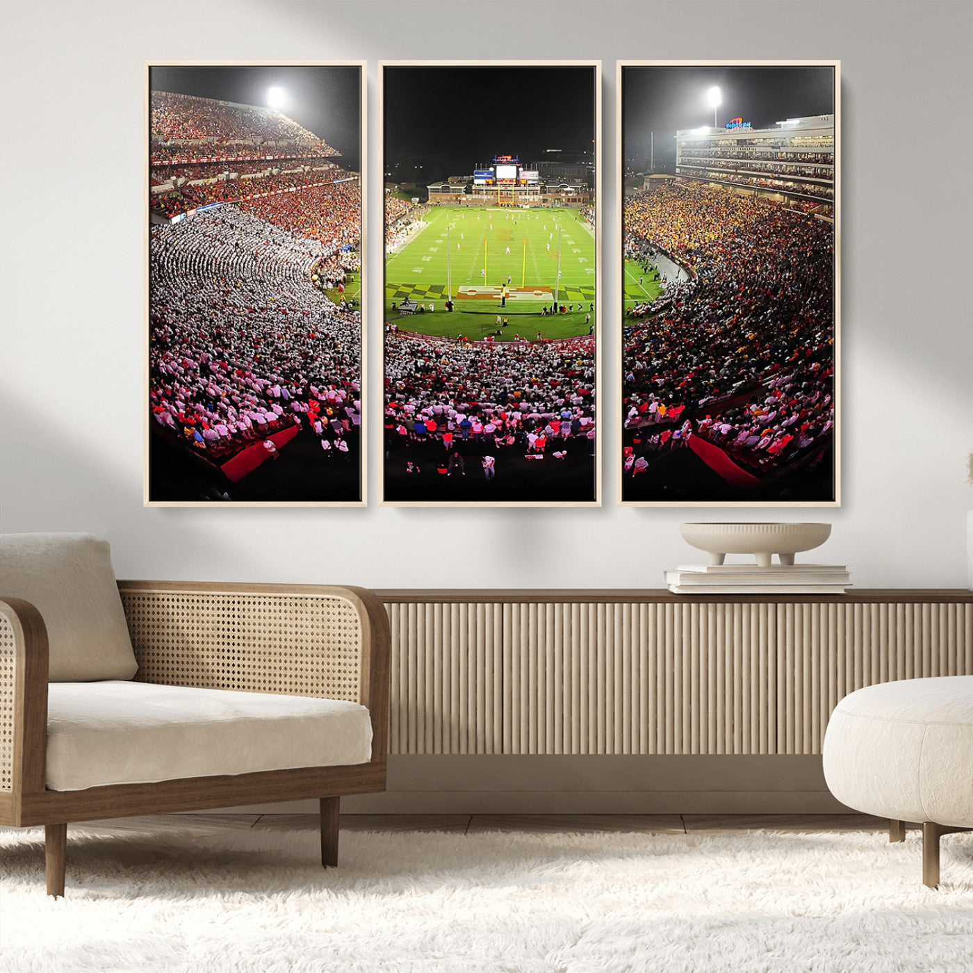 MGV-FC-48X32-3P - University of Maryland Terrapins Football Team Print - College Park SECU Stadium Wall Art Canvas