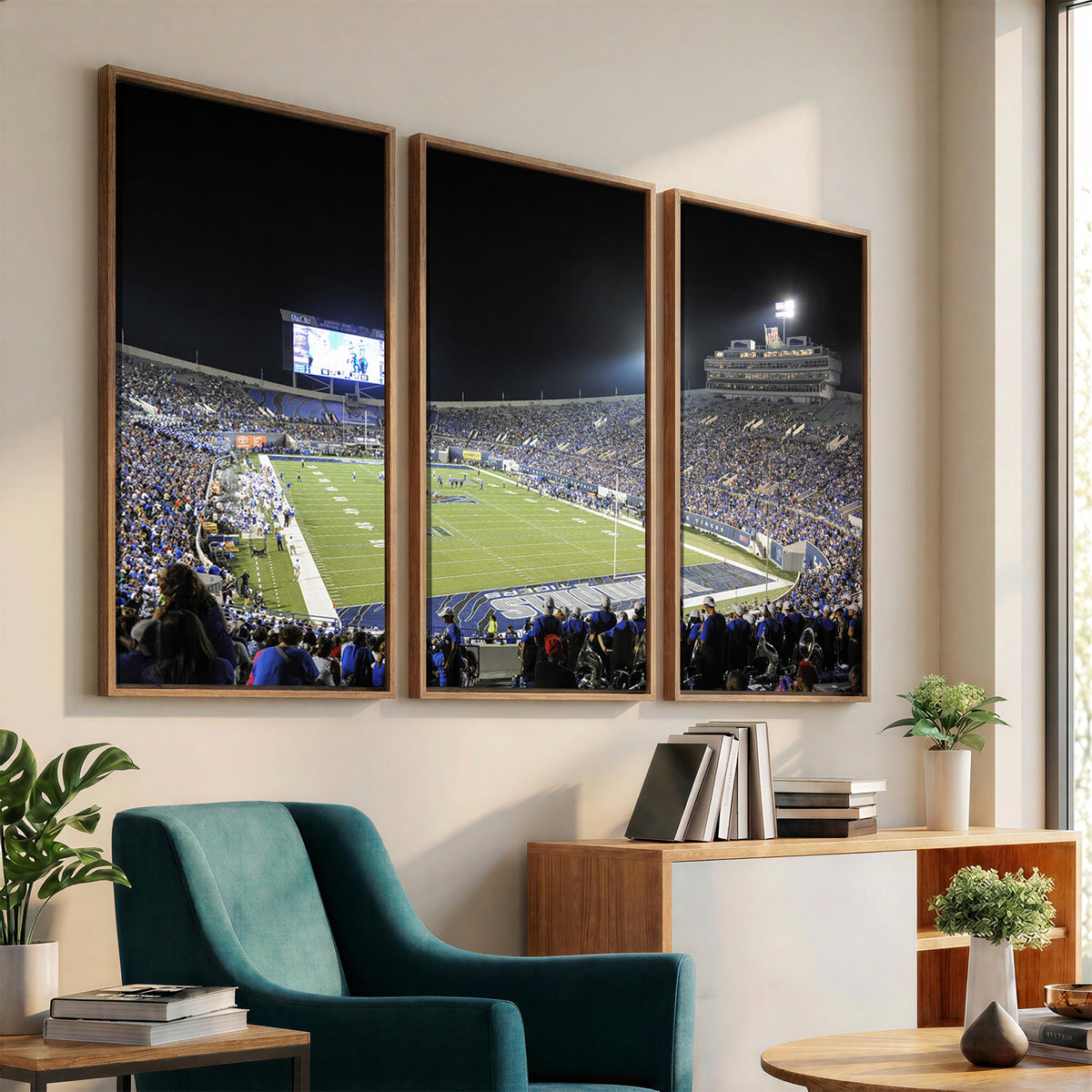 10894-PAN-FL-20X10 - University of Memphis Tigers Football Team Print - Memphis Simmons Bank Liberty Stadium Wall Art