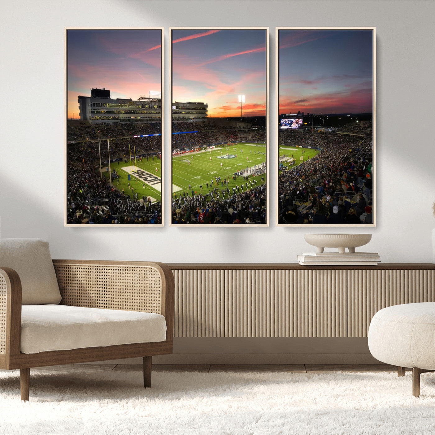 MGV-FC-48X32-3P - The University of Connecticut UCONN Huskies Football Team Print - East Hartford Pratt & Whitney