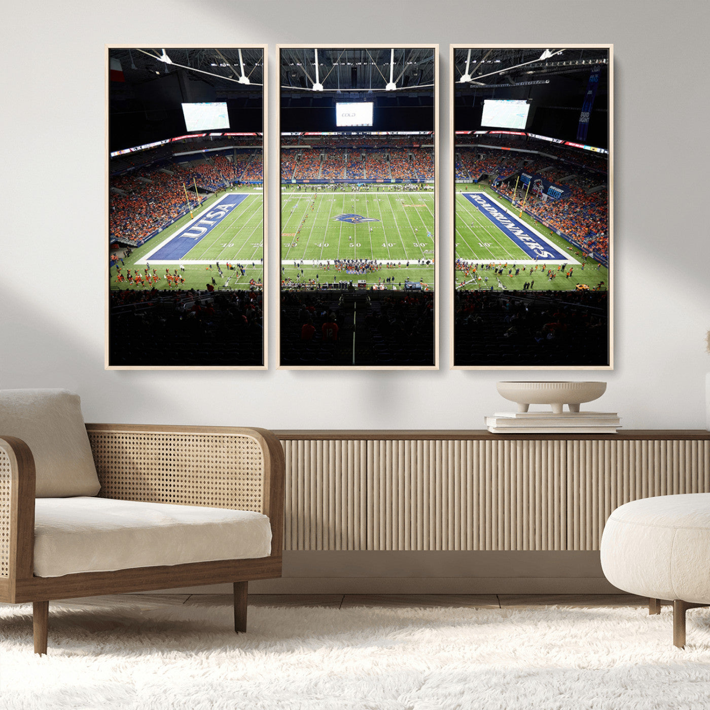 MGV-FC-48X32-3P - The University of Texas at San Antonio Roadrunners Football Team Print - San Antonio Alamodome Wall