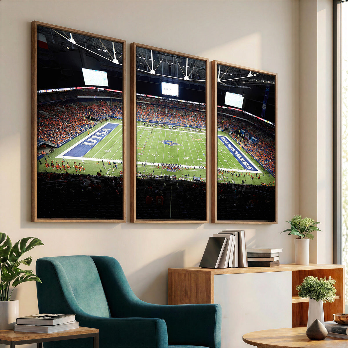 98617-MGV-CV-36X24 - The University of Texas at San Antonio Roadrunners Football Team Print, San Antonio Alamodome