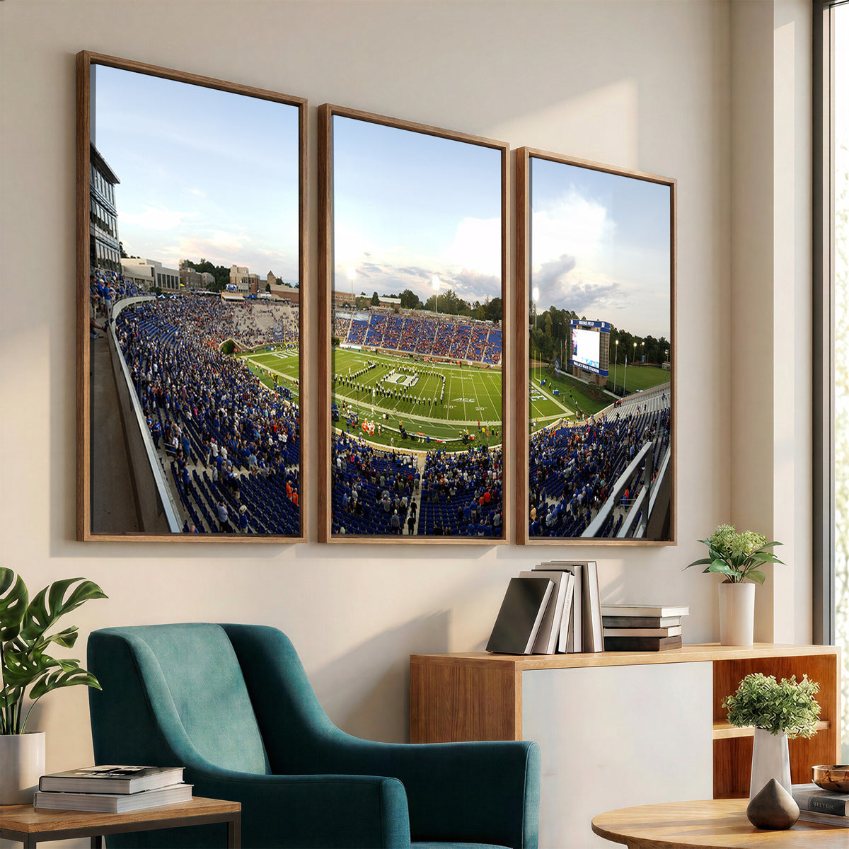 44850-MGV-CV-36X24 - The Duke University Blue Devils Football Team Print, Durham