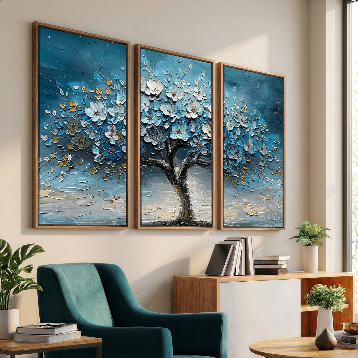 24109-_Poster-30x20 - Abstract Blooming Tree Wall Art Canvas Print, Floral Modern Home Decor