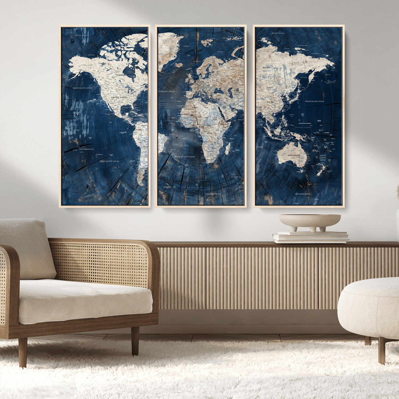 MGV-FC-48X32-3P - Push Pin World Map Canvas Print – Framed Wall Art for Couples to Track Their Travels – Anniversary