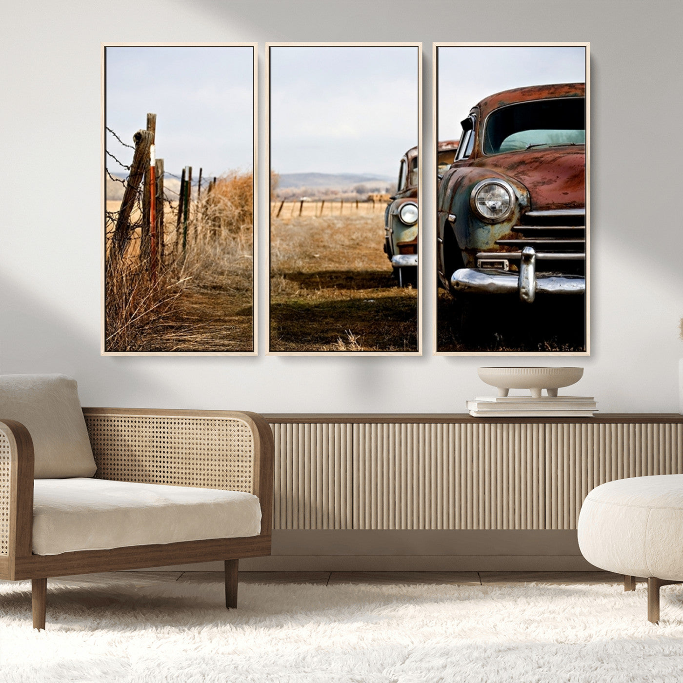 MGV-FC-48X32-3P - Classic Cars Vintage Wall Art Canvas Print