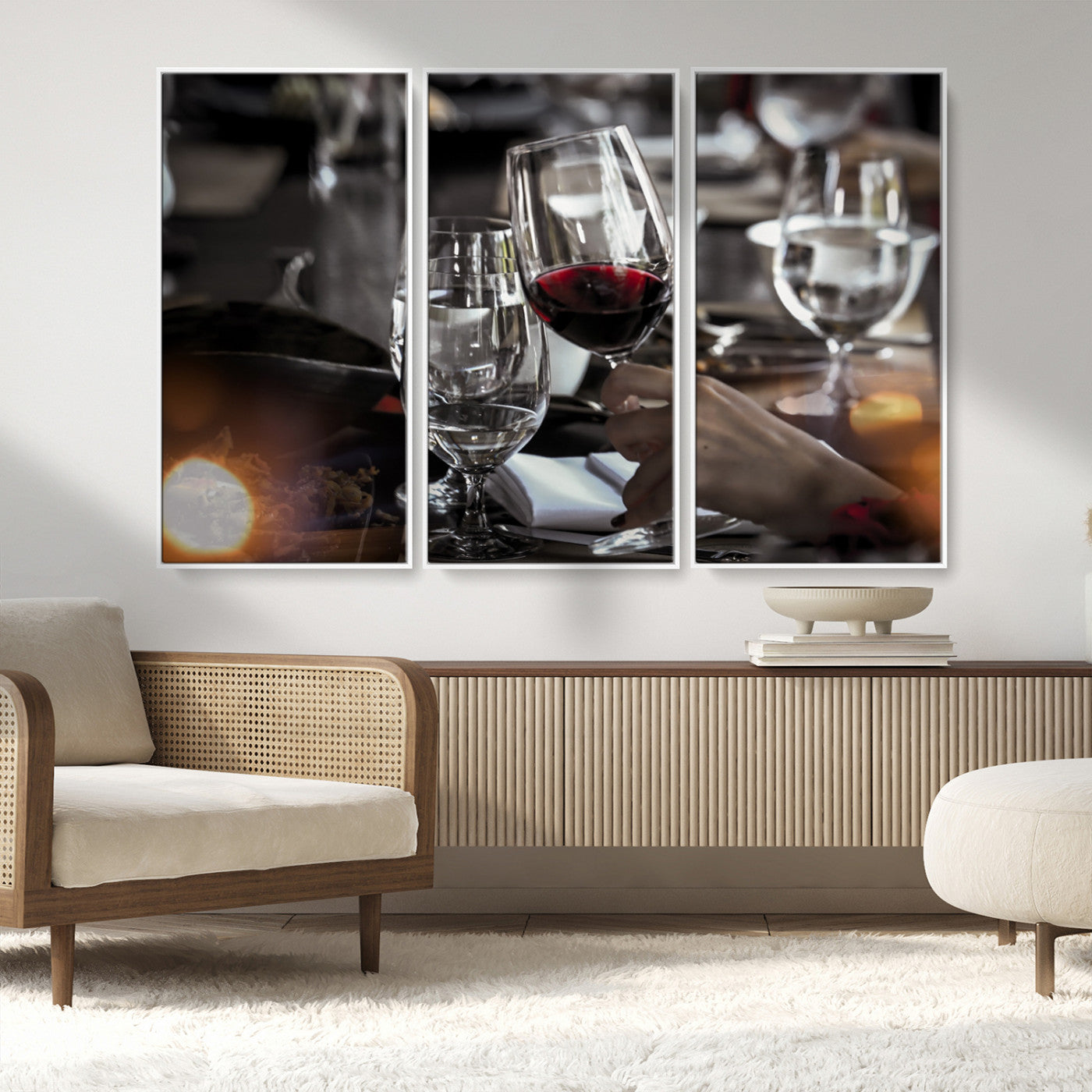 MGV-FC-48X32-3P - Red Wine and Glass Canvas Print