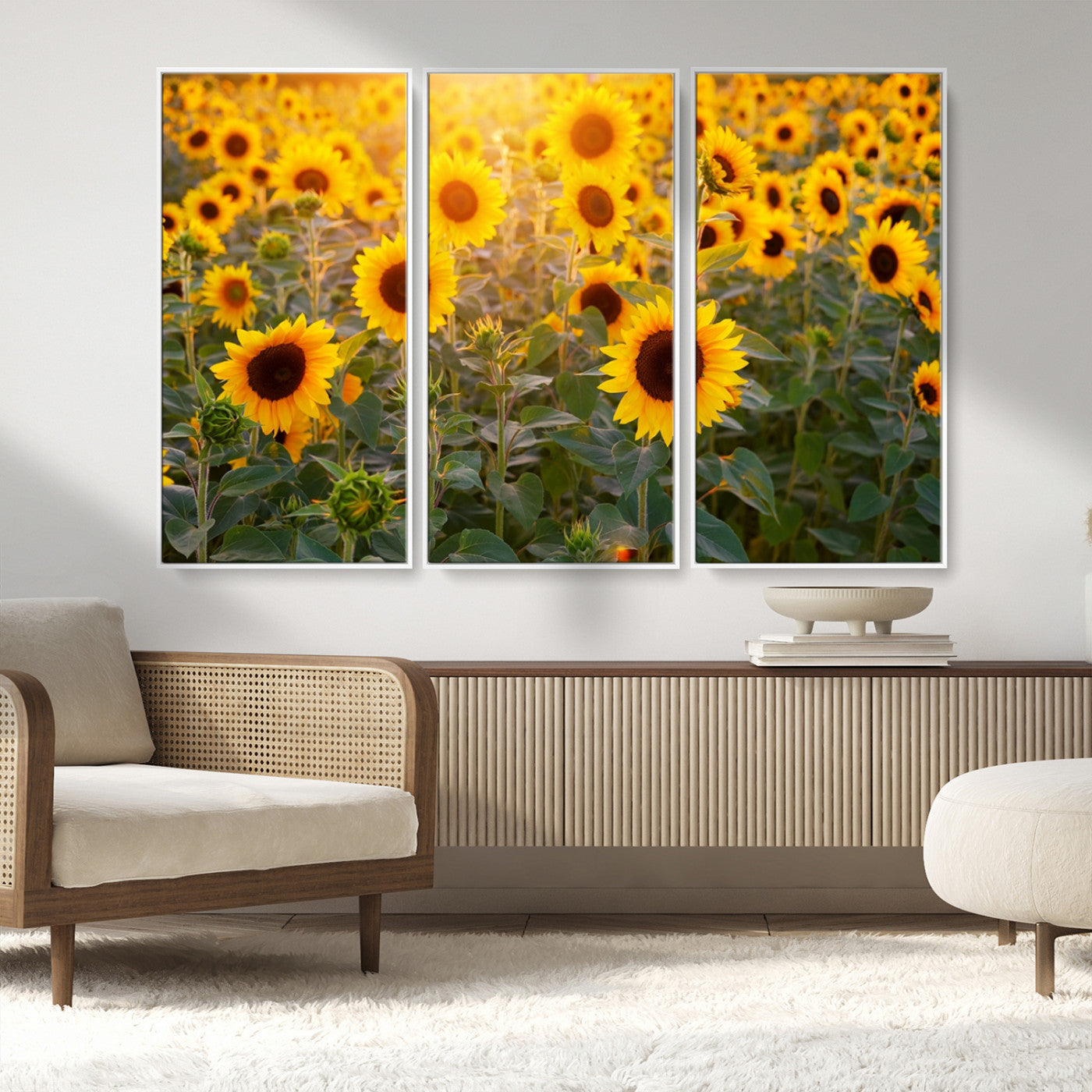 MGV-FC-48X32-3P - Sunflower Sunshine Wall Art Canvas Print