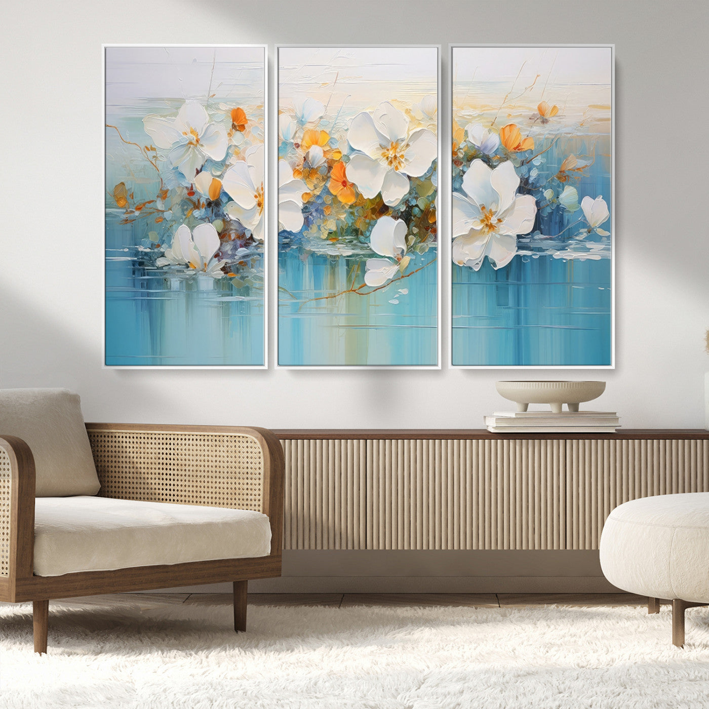 MGV-FC-48X32-3P - Abstract Flower Wall Art Canvas Print