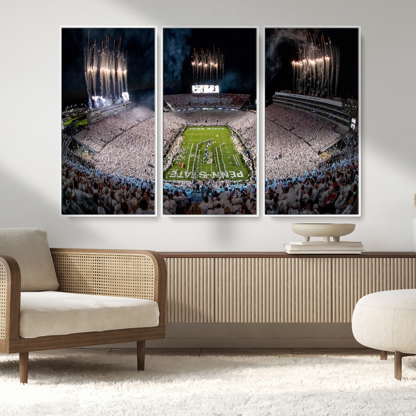 MGV-FC-48X32-3P - Penn Stadium Football Wall Art Canvas Print, Pennsylvania University Football Stadium