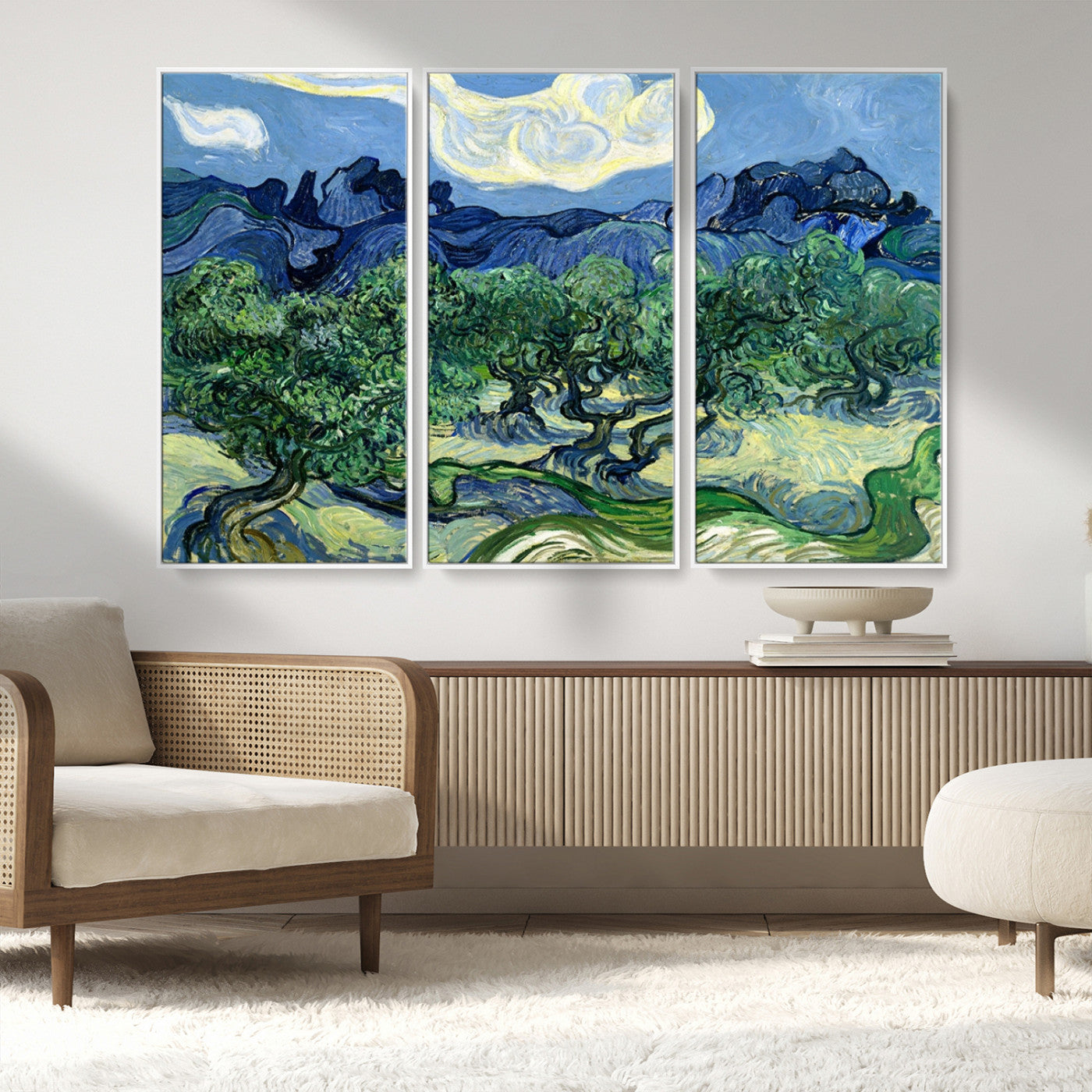 MGV-FC-48X32-3P - Olive Trees Van Gogh Wall Art Canvas Print