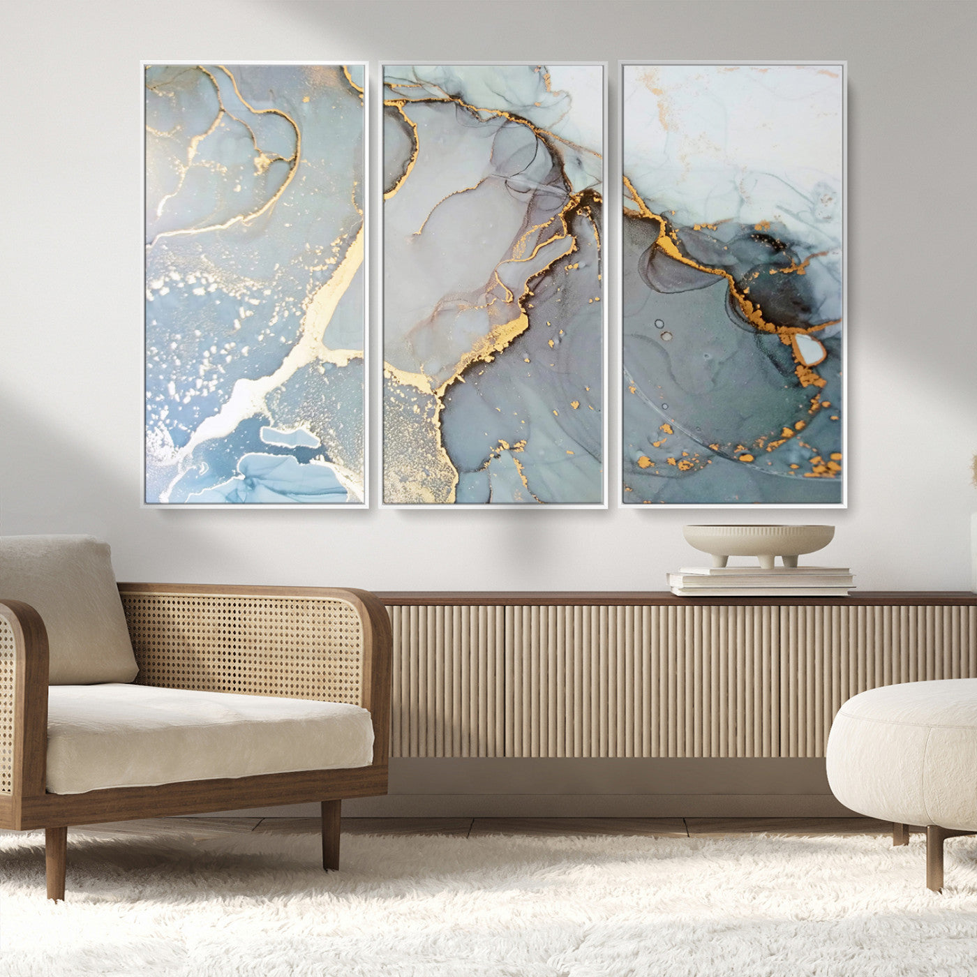 -Large Abstract Marble Wall Art Canvas Print for Living Room and Farmhouse Decor