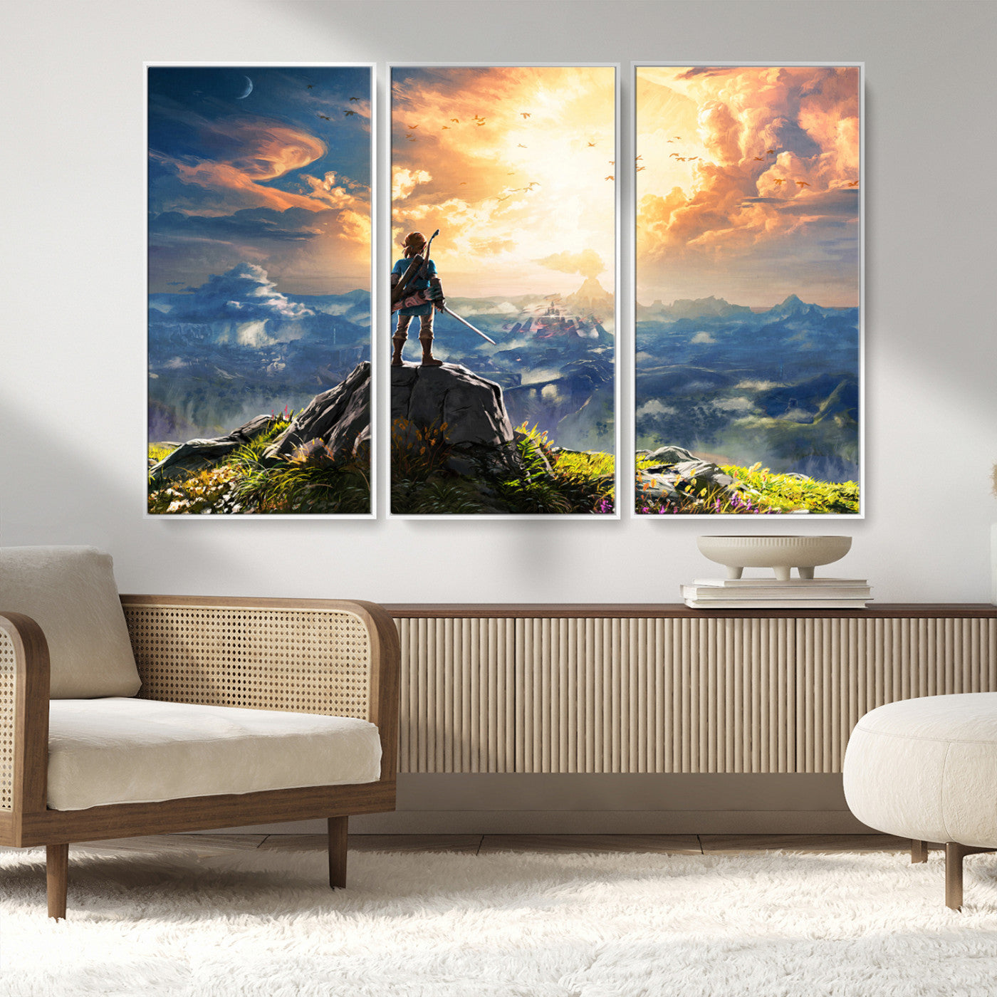MGV-FC-48X32-3P - Legend of Zelda Breath of the Wild Game Wall Art Canvas, Legend of Zelda Canvas Print