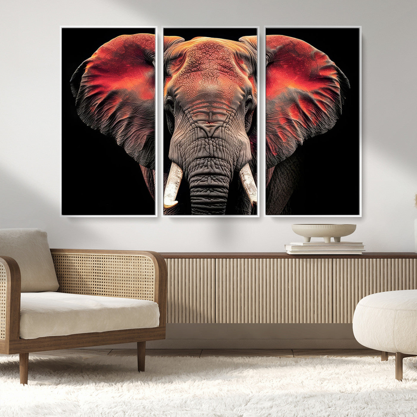-Elephant Wall Art Canvas Print