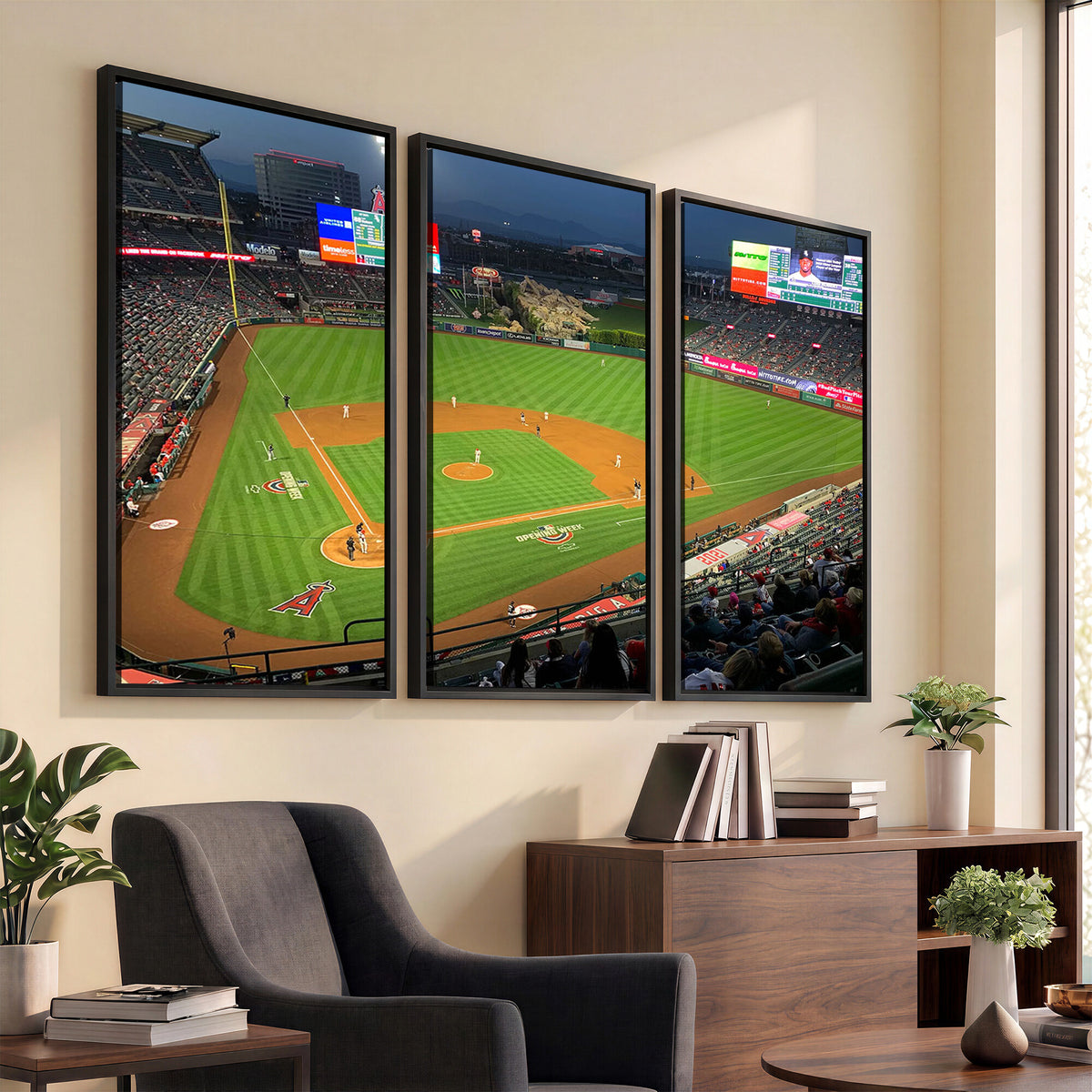 93707-MGV-CV-36X24 - Angel Stadium Aerial Canvas Print | Los Angeles Angels Baseball