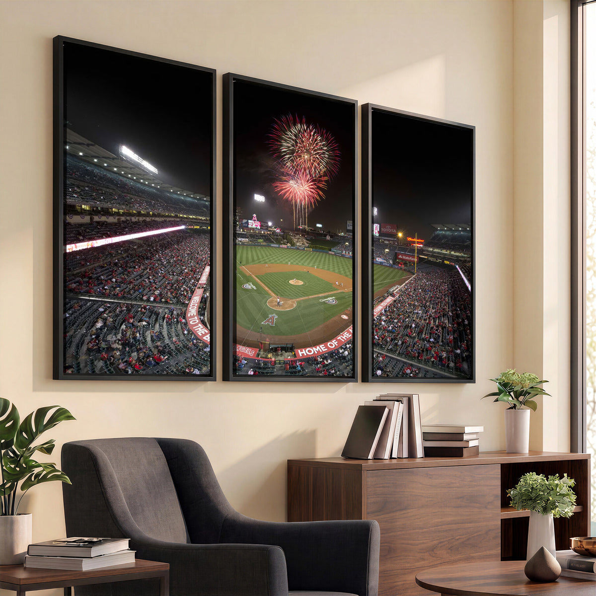 63592-MGV-CV-36X24 - Angel Stadium in Los Angeles Stadium Wall Art Canvas Print