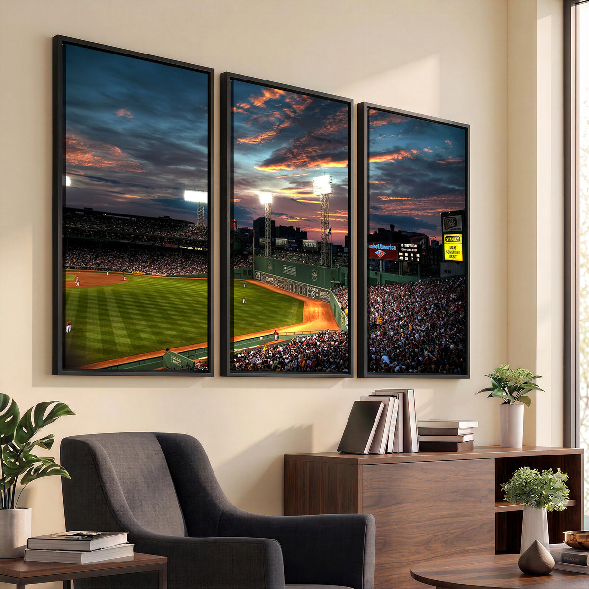 66781-MGV-CV-36X24 - Fenway Park Boston Massachusetts Stadium Wall Art Canvas Print