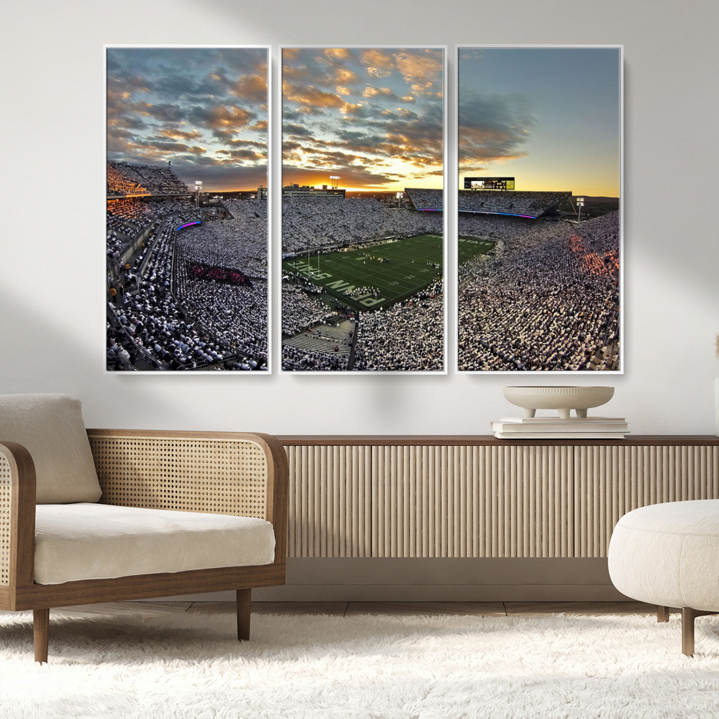 MGV-FC-48X32-3P - Beaver Stadium Wall Art - Penn State Stadium Wall Art | Penn Nittany Lions Football Match for Sport Room Decor