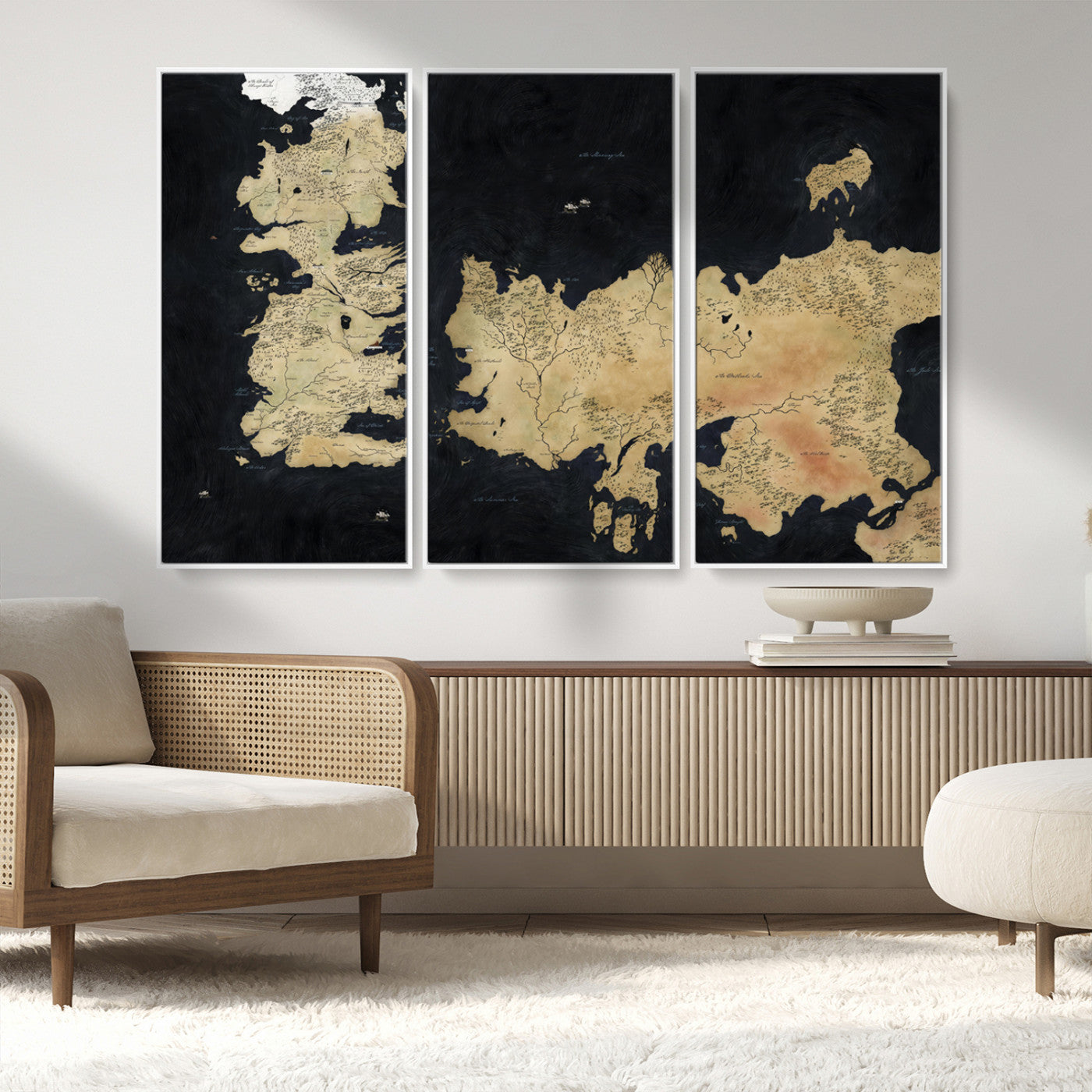 MGV-FC-48X32-3P - Push Pin World Map Canvas Print – Framed Wall Art for Couples to Track Their Travels – Anniversary