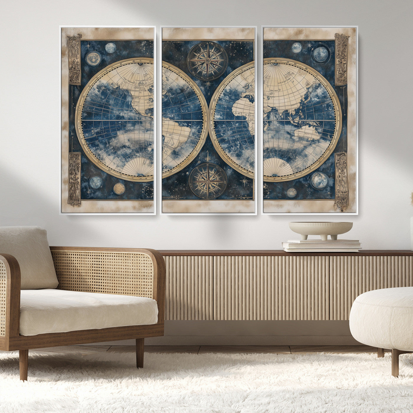 MGV-FC-48X32-3P - World Map Canvas Print