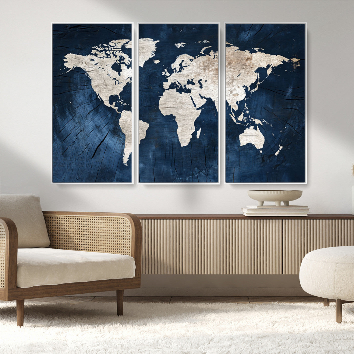 MGV-FC-48X32-3P - Push Pin World Map Canvas Print – Framed Wall Art for Couples to Track Their Travels – Anniversary