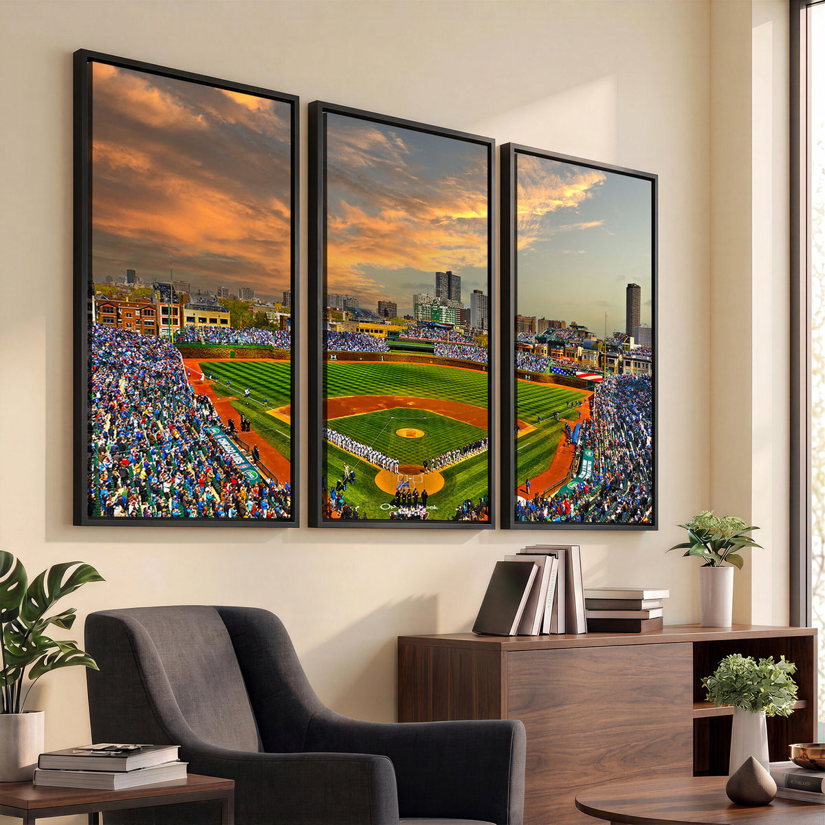 45635-MGV-CV-36X24 - Chicago Wrigley Field Wall Art Canvas Print