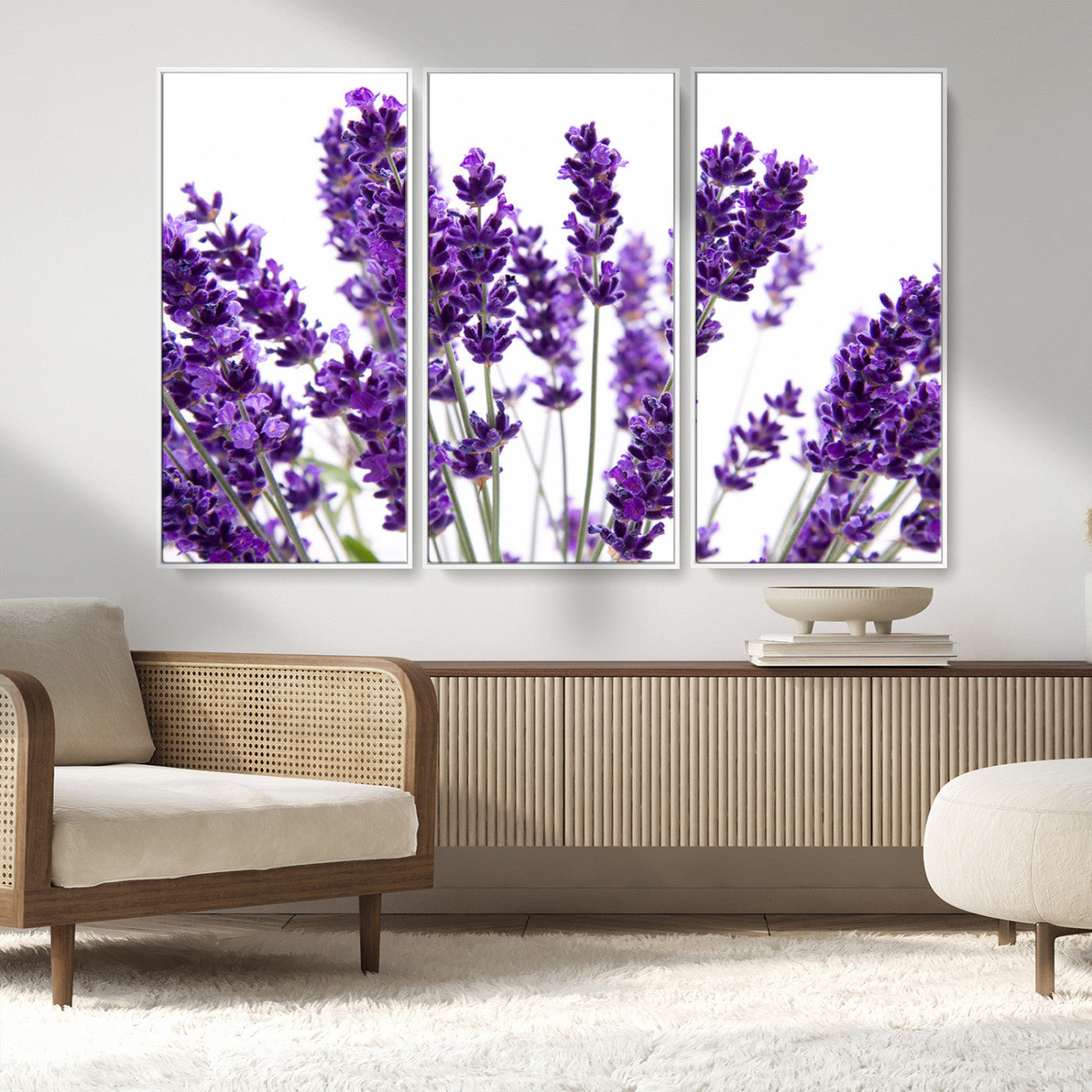MGV-FC-48X32-3P - Lavender Flower Wall Art Canvas Print