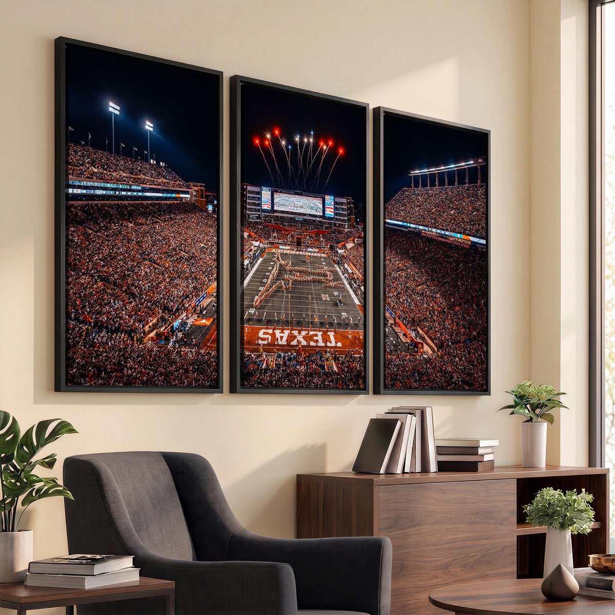 58778-PAN-FL-20X10 - Darrell K Royal Memorial Stadium | Texas Longhorns | Print Decor Wall Art Design for Home & Office Decoration