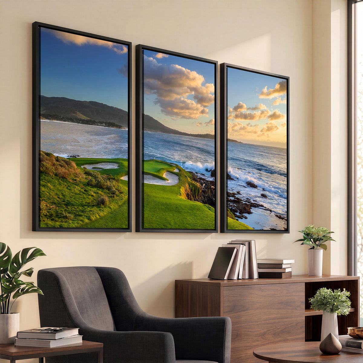 50107048-MGV-CV-36X24 - Pebble Beach Golf Links Wall Art Canvas Print