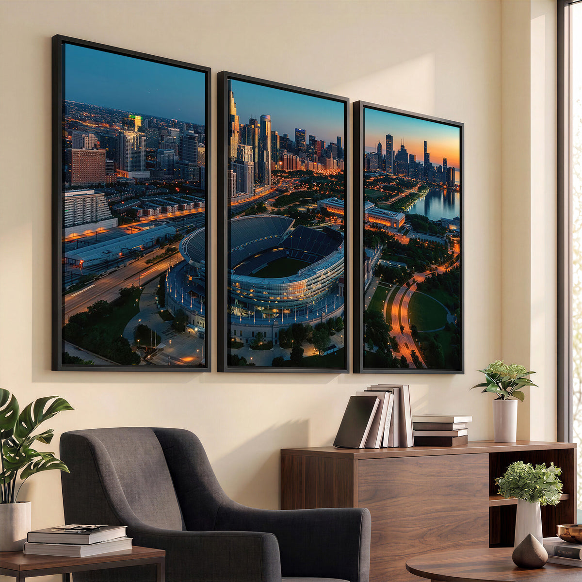 36690345-MGV-CV-36X24 - Chicago Bears Soldiers Field Wall Art Canvas Print