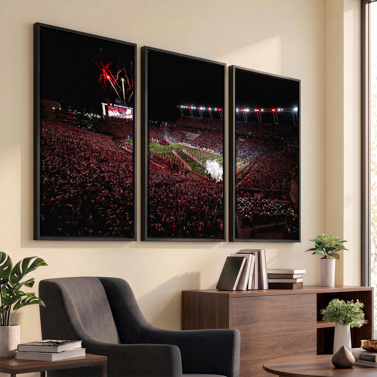 60690191-MGV-CV-36X24 - William Brice Stadium Wall Art Print, Baseball Game Room