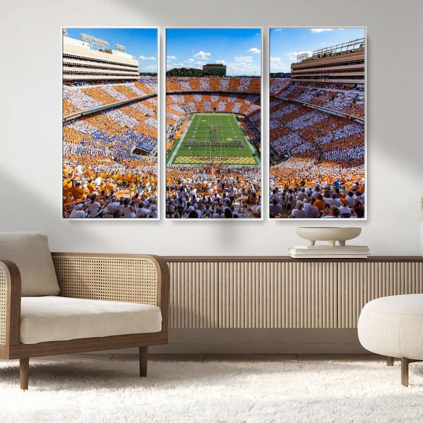 Tennessee Neyland Stadium Wall Art Print, Sports Arena Canvas Wall Art, Panoramic Stadium Canvas Print, Modern Athletic Field Art Printing