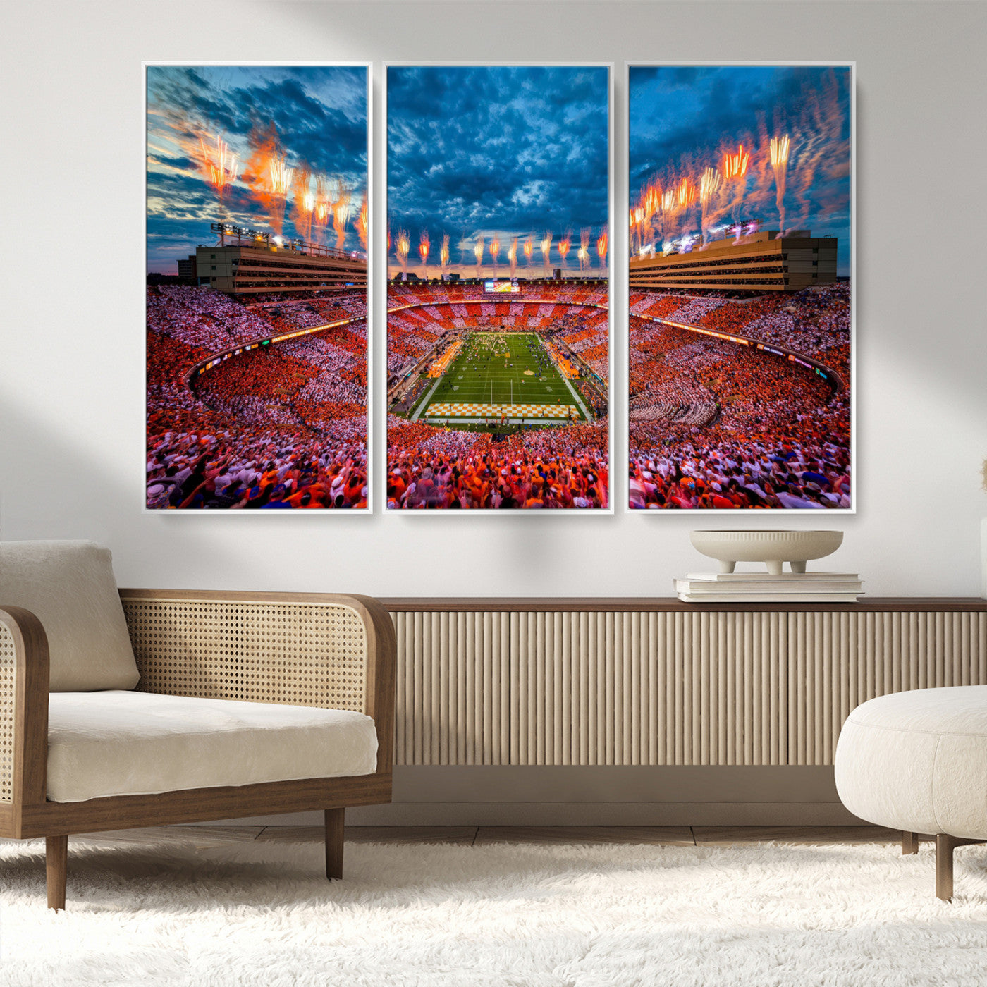 Tennessee Neyland Stadium Wall Art Print, Sports Arena Canvas Wall Art, Panoramic Stadium Canvas Print, Modern Athletic Field Art Printing