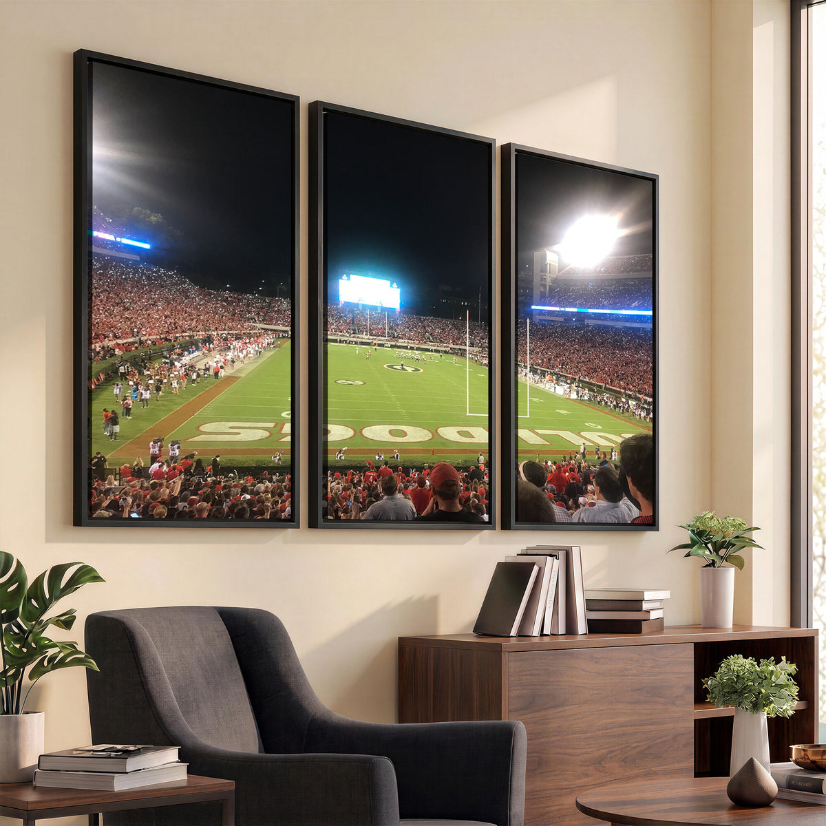 16230786-MGV-CV-36X24 - Dooley Stadium Wall Art, Sports Arena Panoramic Canvas Print, Modern Stadium Landscape Artwork for Home, Office